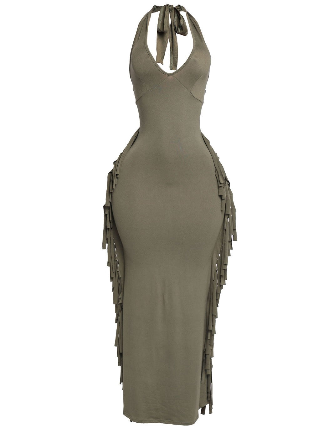 Olive Halter Dress