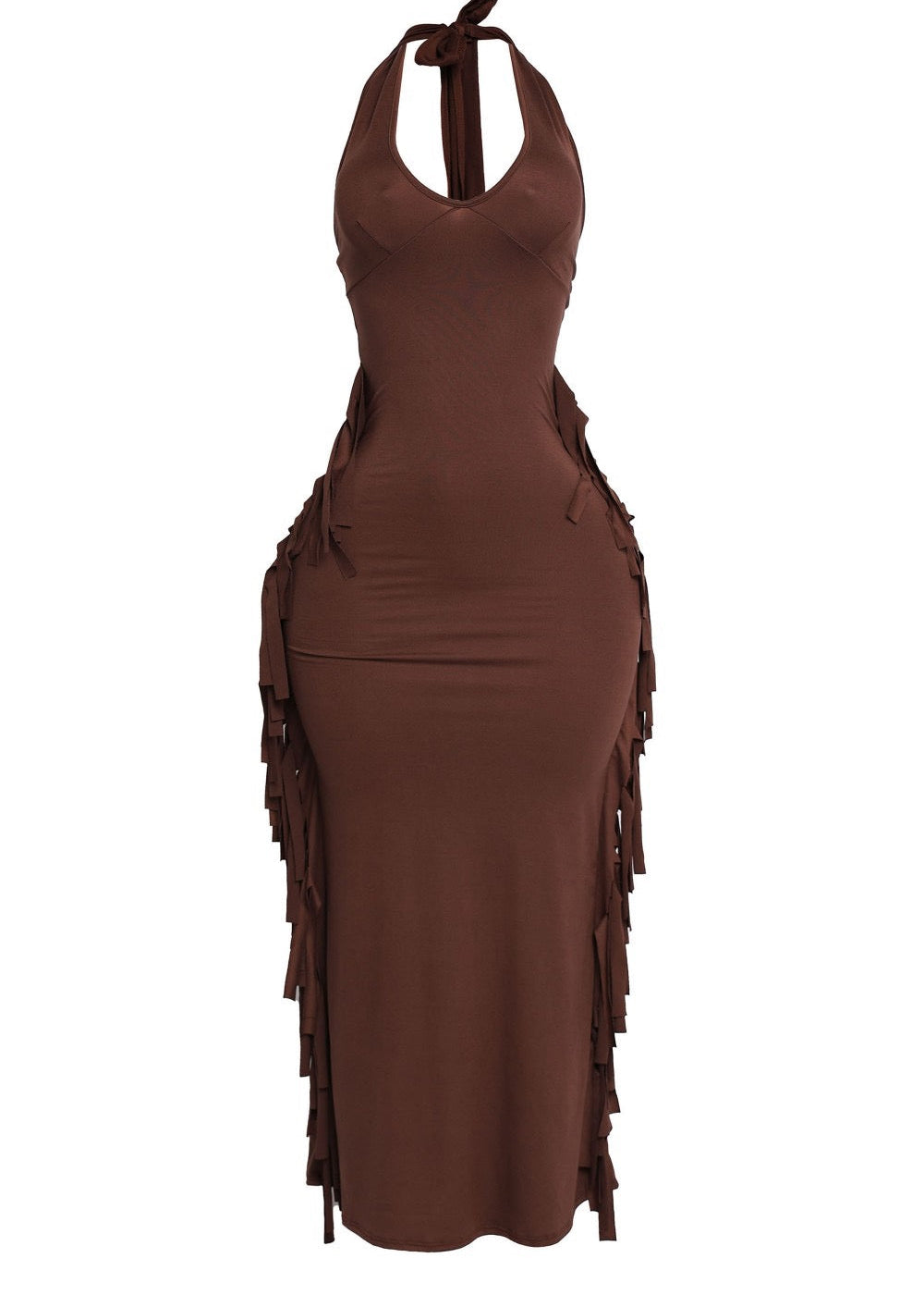 Brown Halter Dress