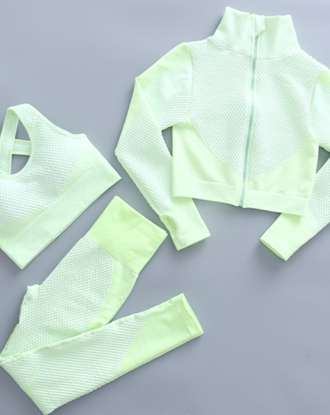 3 Pc  Seamless Activewear Set