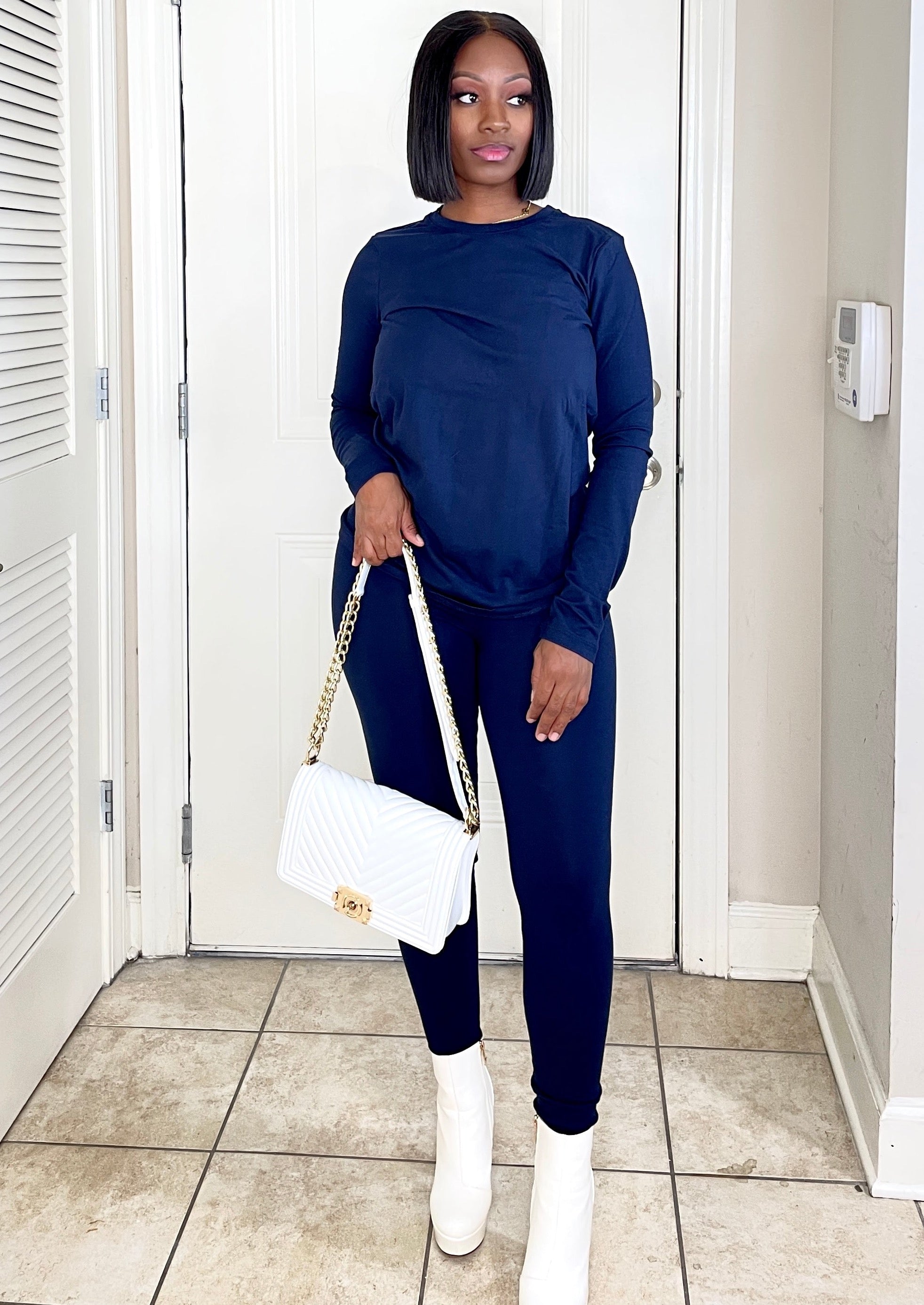 Cotton Casual Legging Pant Set