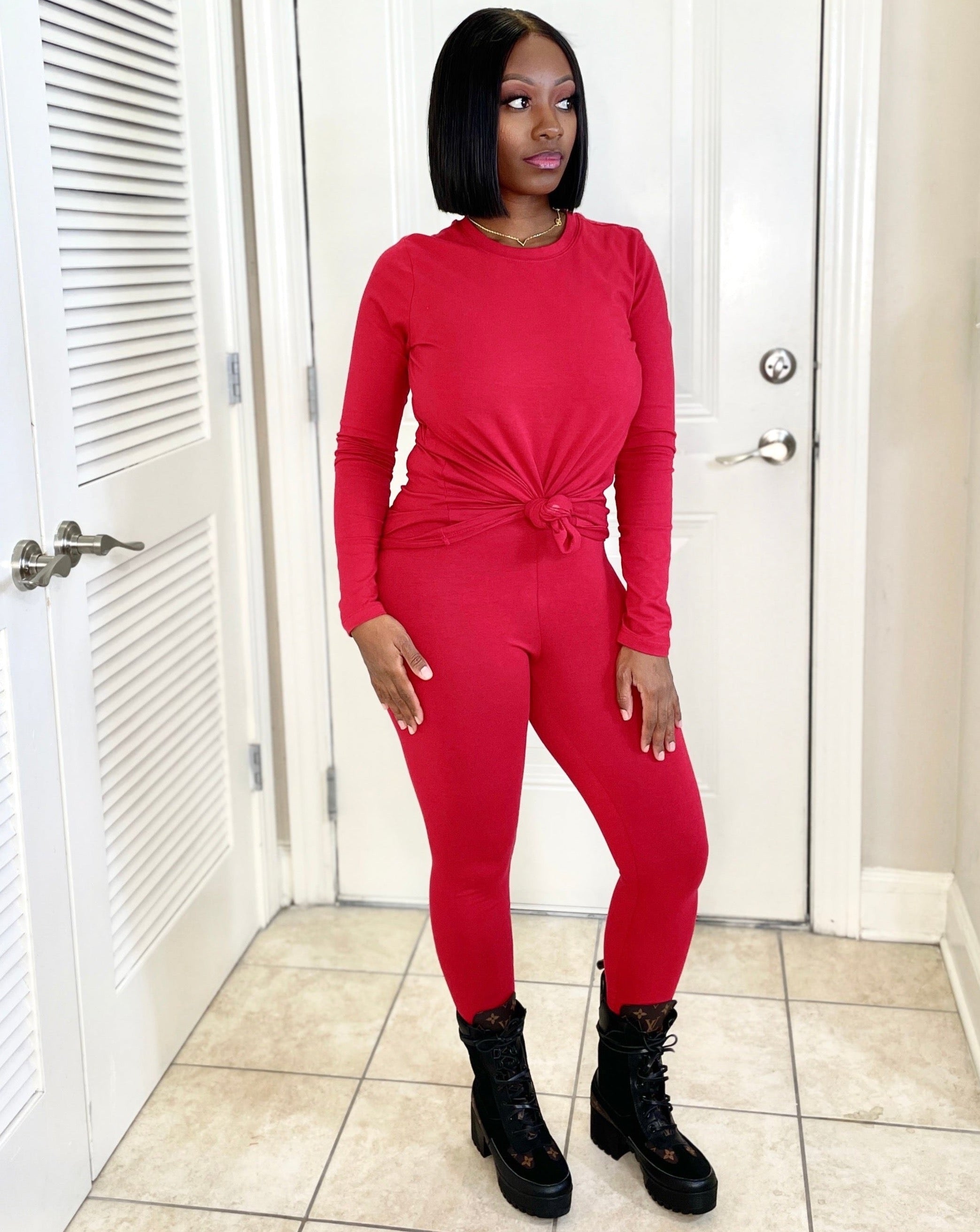 Cotton Casual Legging Pant Set