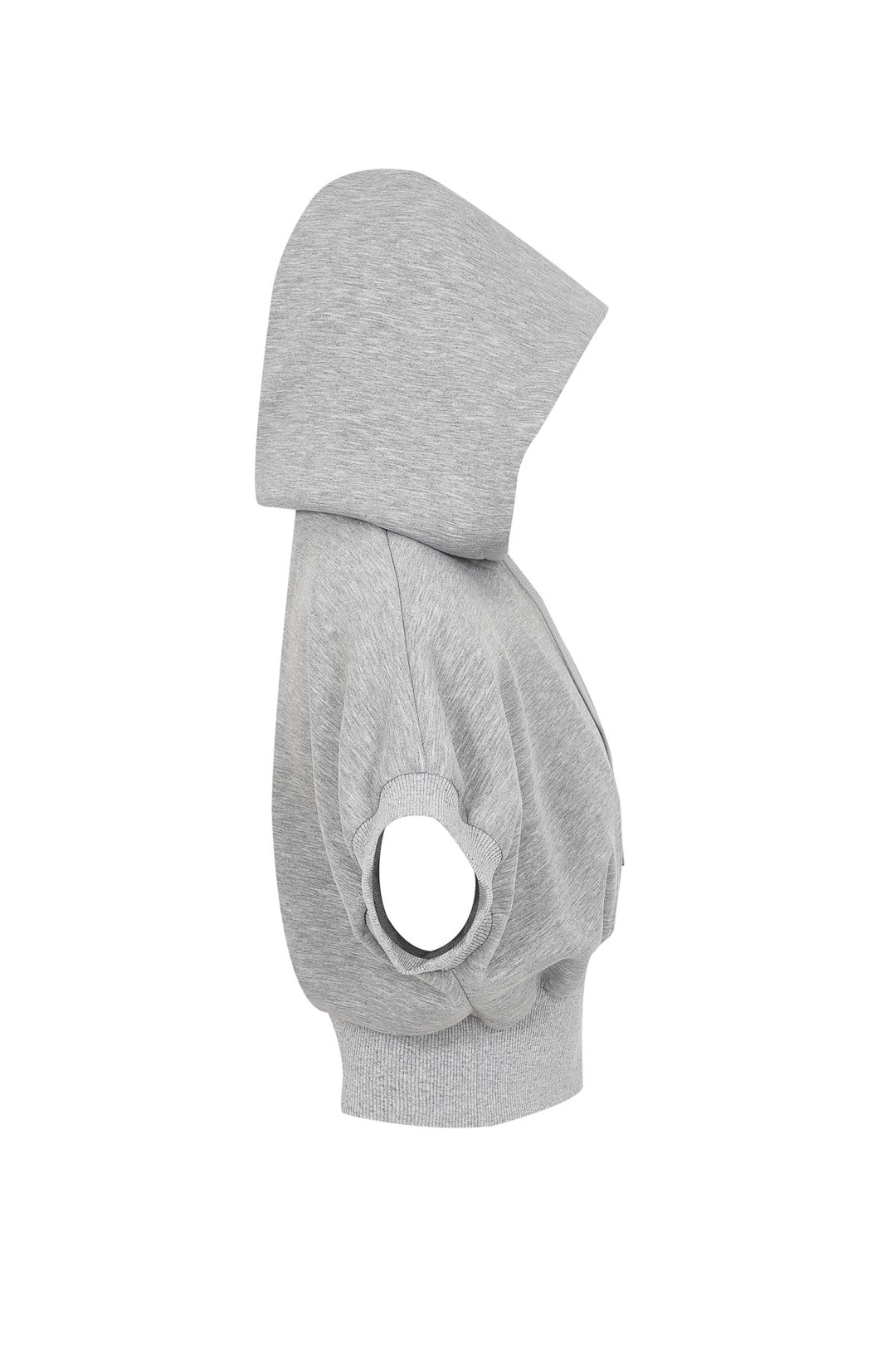 Calmour Short Sleeve Zip Hooded - Grey