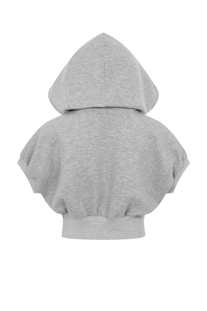 Calmour Short Sleeve Zip Hooded - Grey