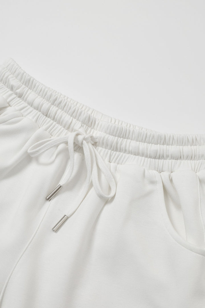 Calmour Knit Barrel Sweatpants - White