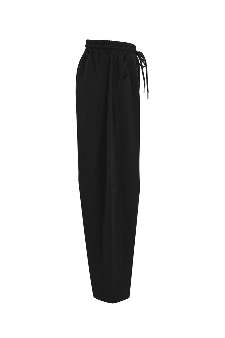 Calmour Knit Barrel Sweatpants - Black