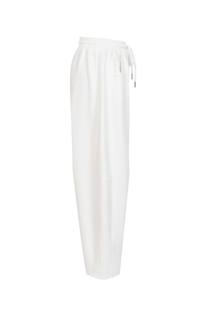 Calmour Knit Barrel Sweatpants - White