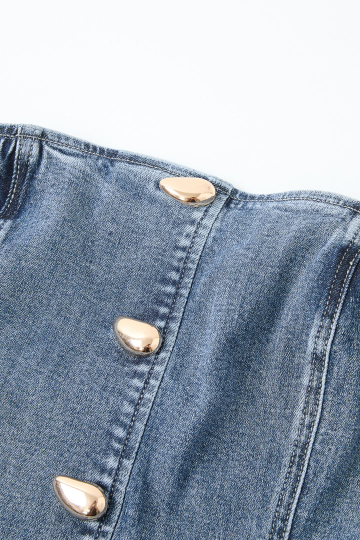 Strapless Denim Top