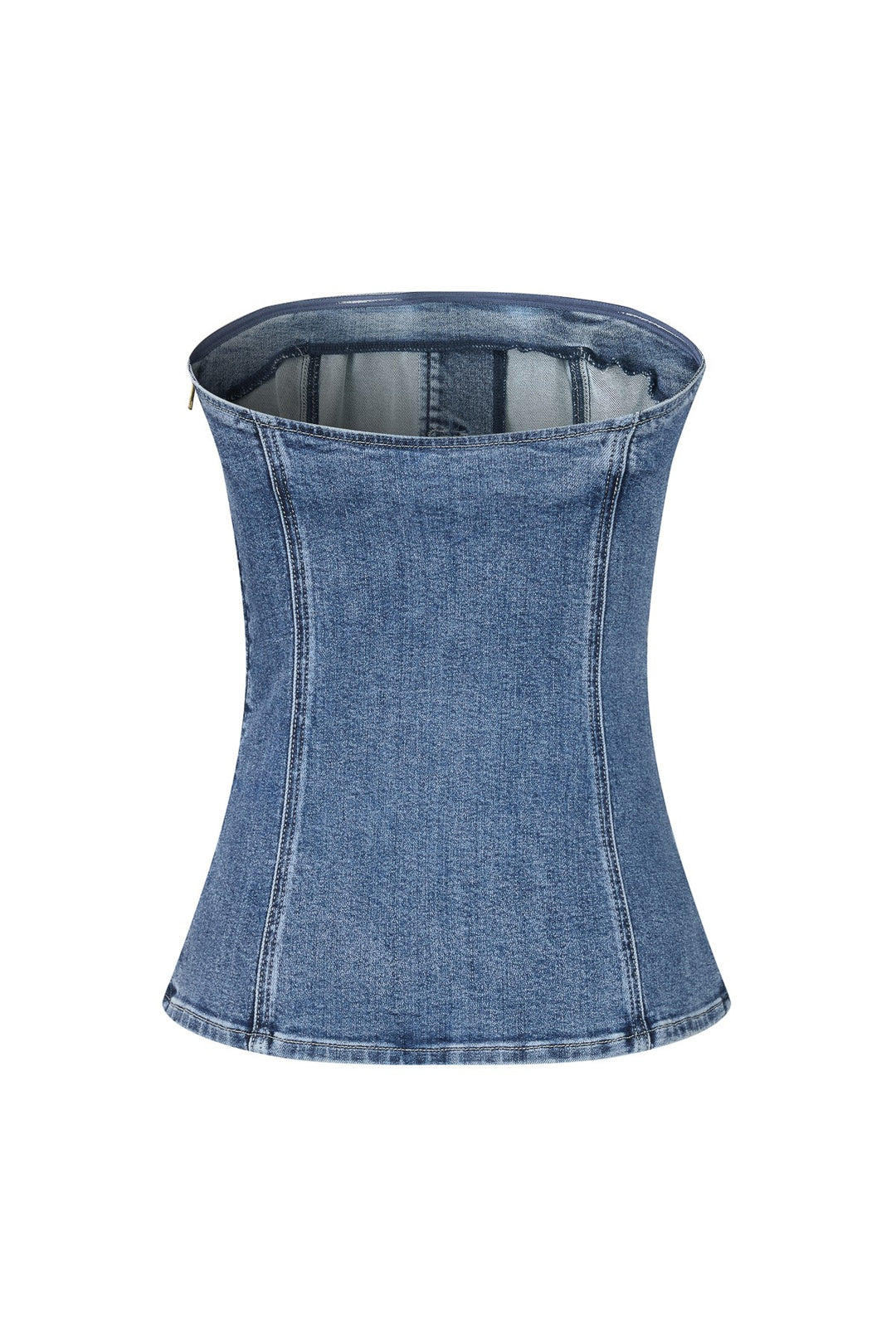 Strapless Denim Top