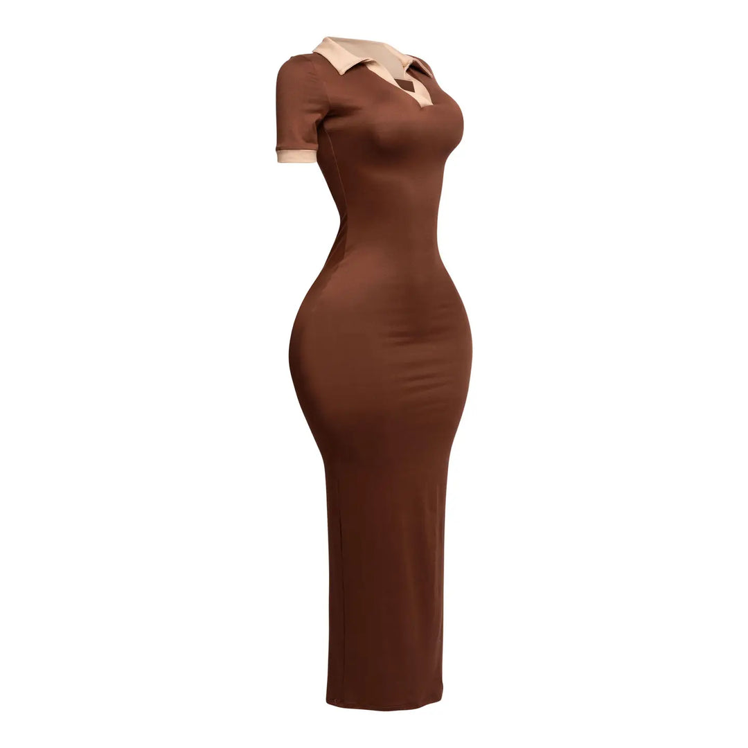 Serenity Bodycon Dress Wine (Tall Girl Friendly)