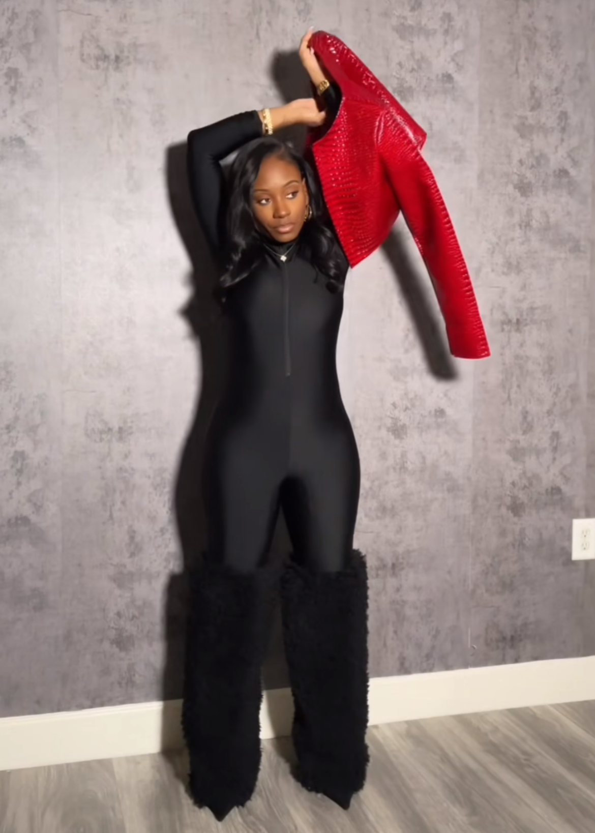 Restock- Pre-Sale -Black Shinny Jumpsuit