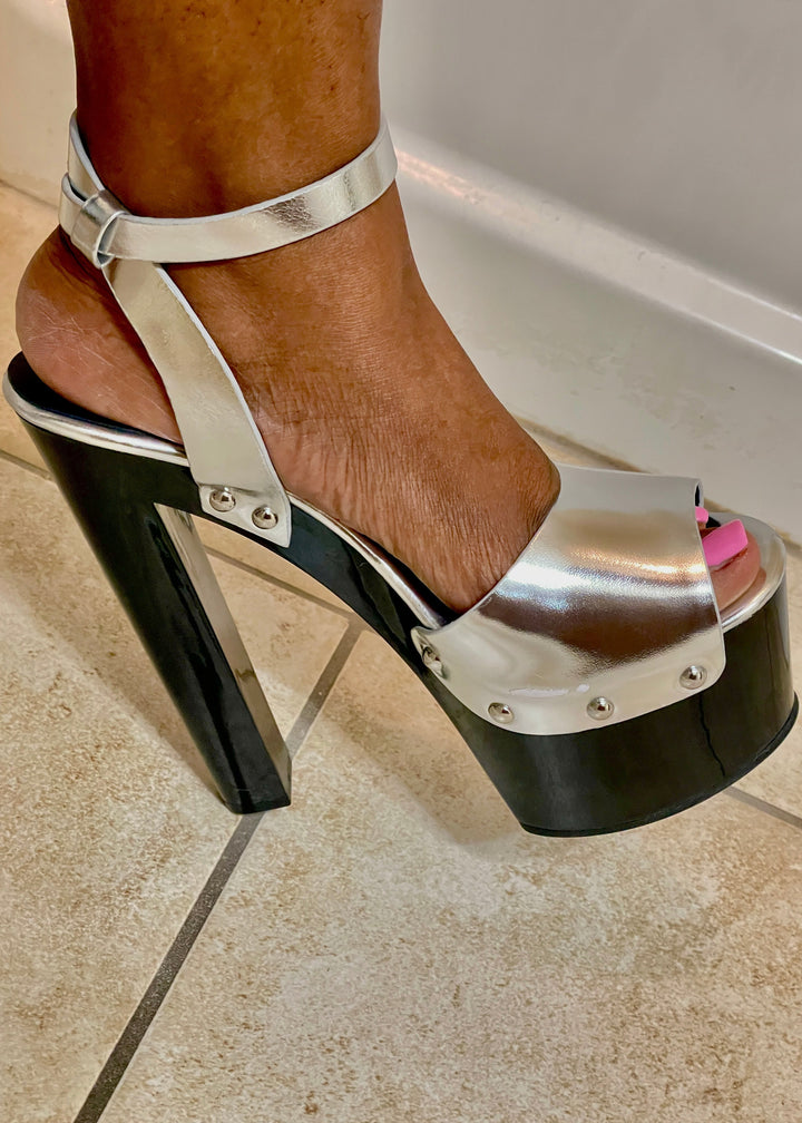 Opulent Platform Heel – Silver | Imperfect Edition
