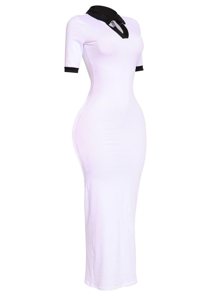 Serenity Bodycon Dress White (Tall Girl Friendly)