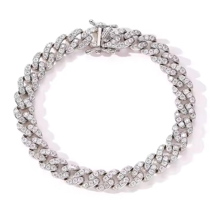 Silver 9mm Cuban Link Bling Anklet