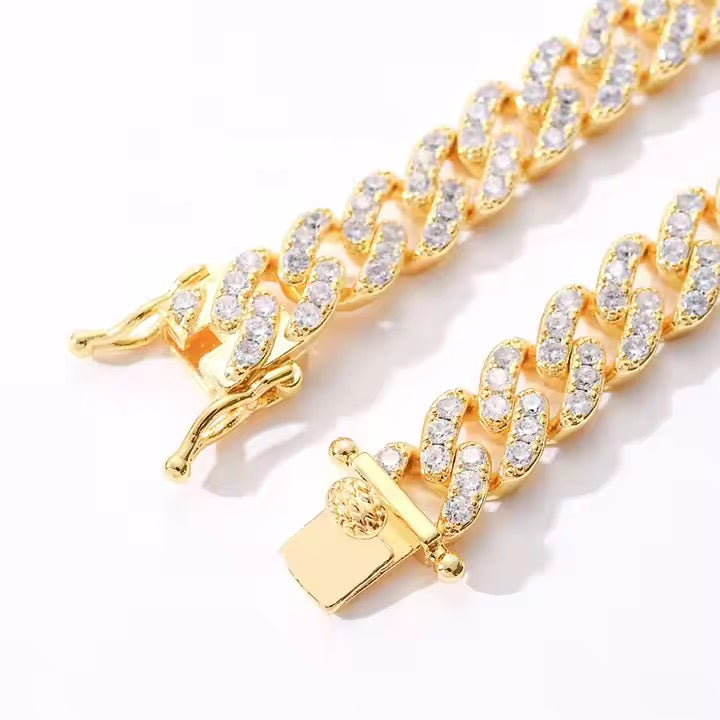 Gold 9mm Cuban Link Bling Anklet