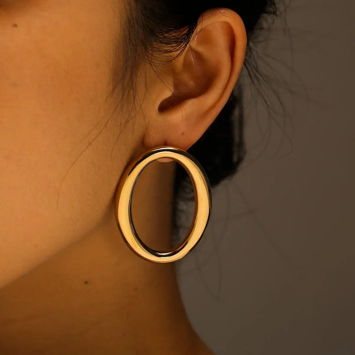 Orbit 18K Gold Stainless Steel Earrings
