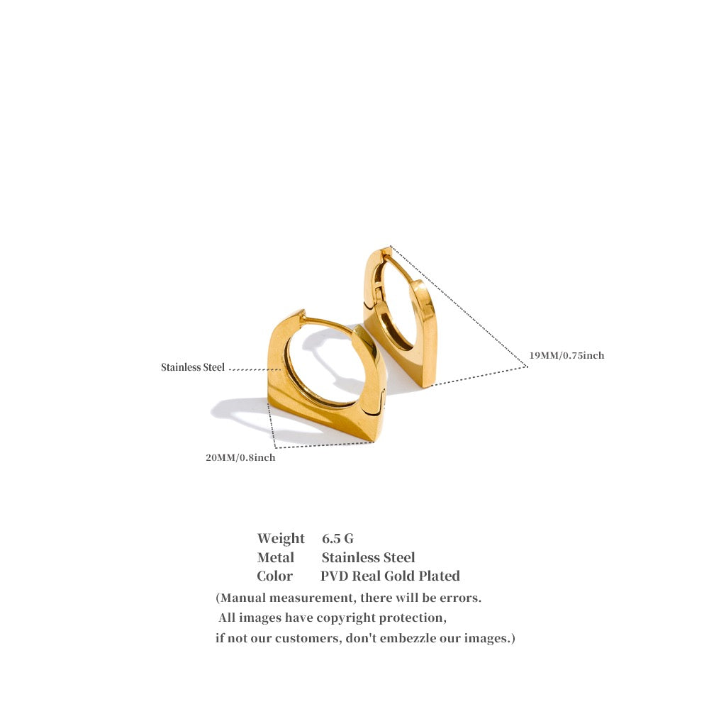 Scenic 18K Gold Plated Hoop Earring
