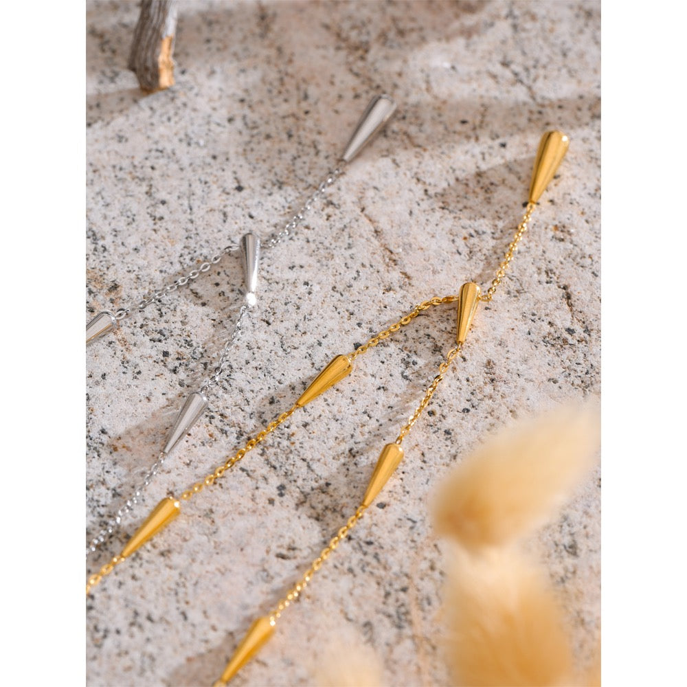 Teardrop 18K Gold Stainless Steel Necklace