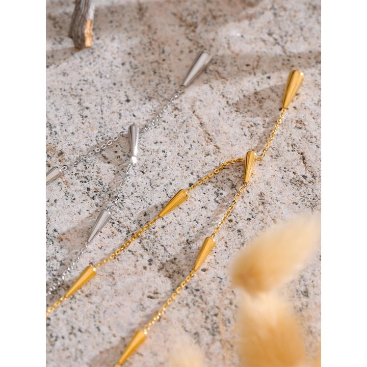 Teardrop 18K Gold Stainless Steel Necklace
