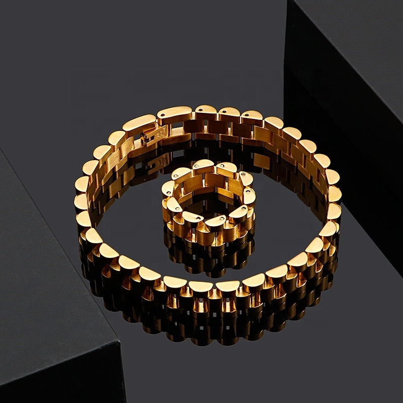 Link Bracelet + Ring Set