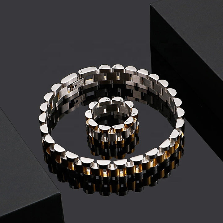 Link Bracelet + Ring Set
