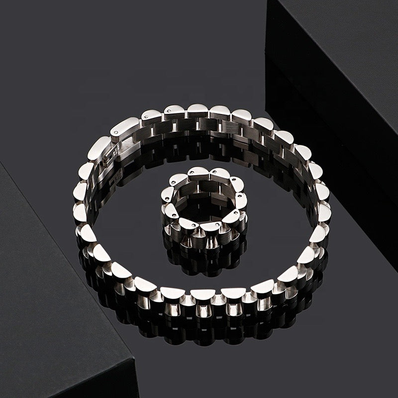 Link Bracelet + Ring Set