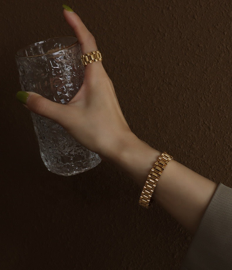 Link Bracelet + Ring Set