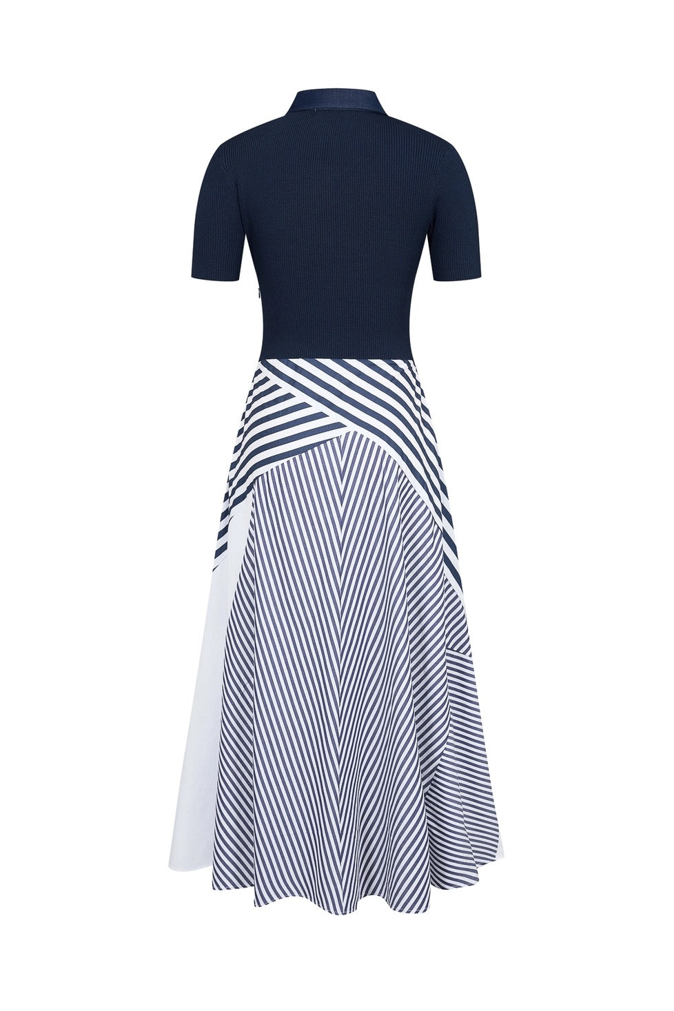 Melrose Short Sleeve Midi Dress - Navy