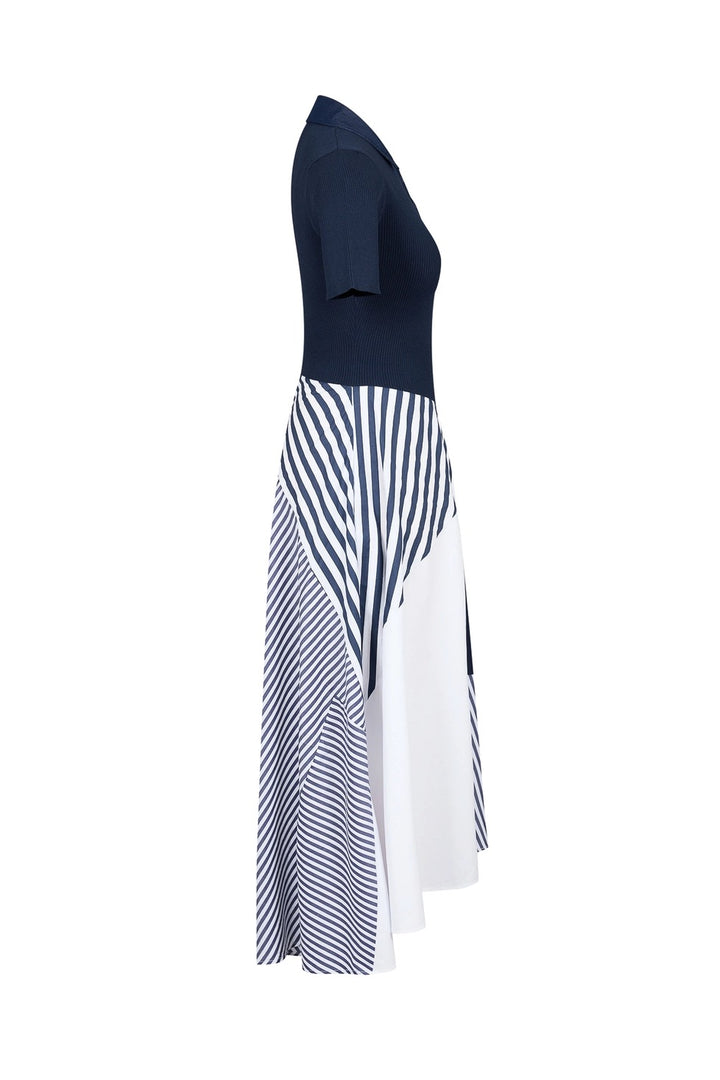 Melrose Short Sleeve Midi Dress - Navy