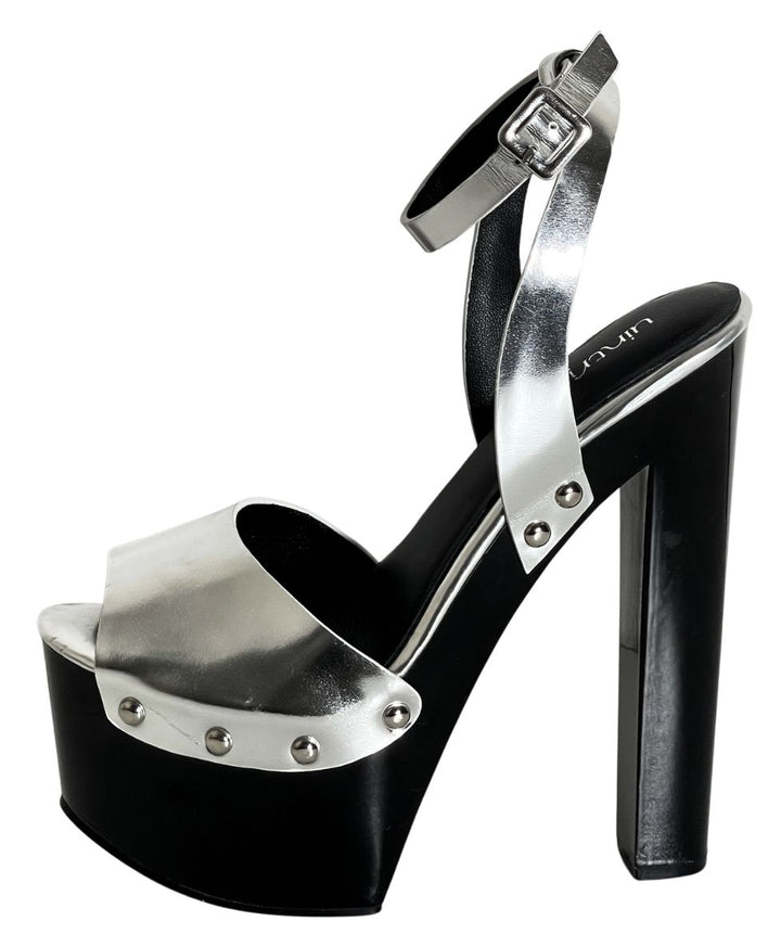 Silver Opulent Platform Heel - (Pre- Order)