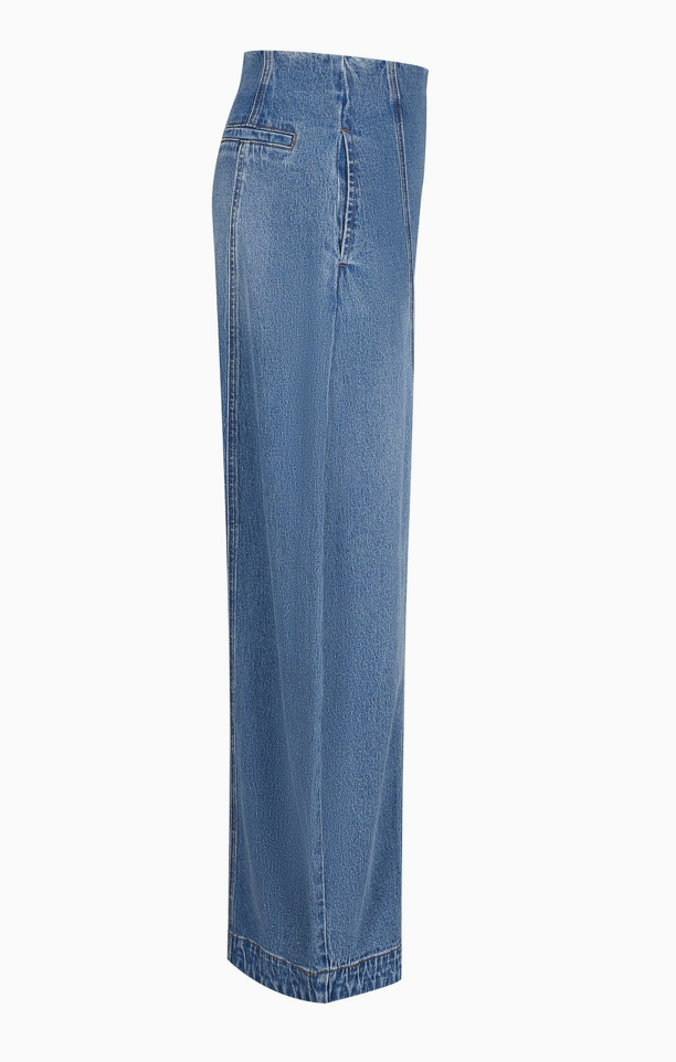 Denim Barrel Pants High waist