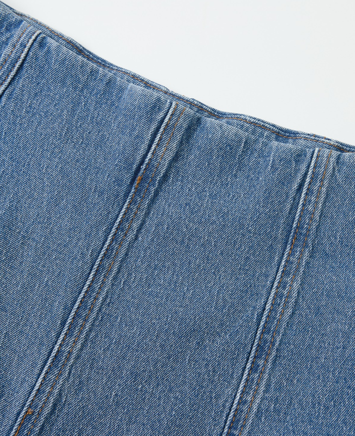 Denim Barrel Pants High waist