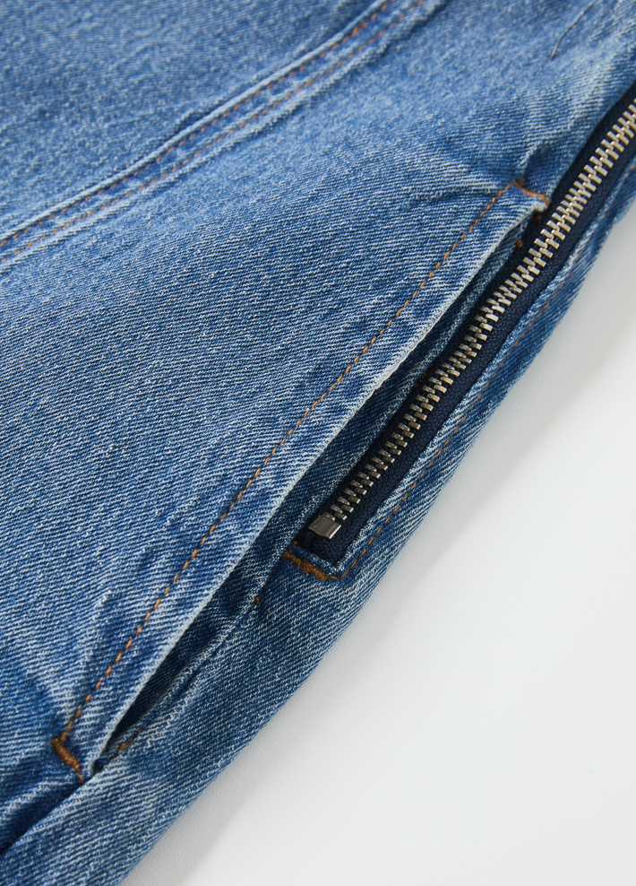 Denim Barrel Pants High waist