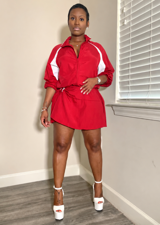 Tribeca Skort Set - Red