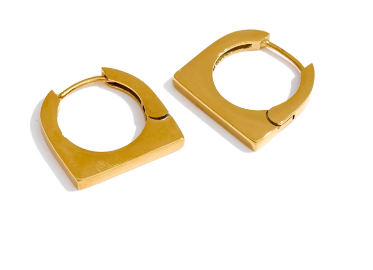Scenic 18K Gold Plated Hoop Earring