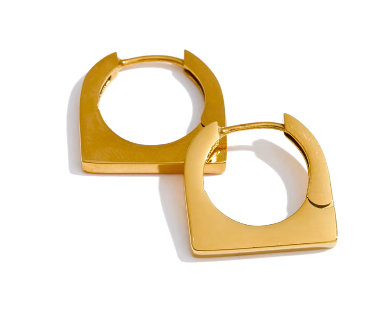 Scenic 18K Gold Plated Hoop Earring