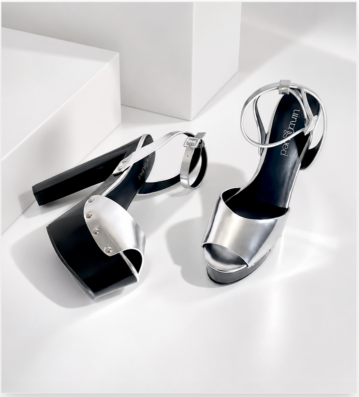 Opulent Platform Heel - Silver