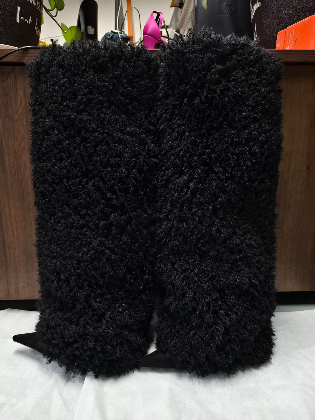 Restock- Pre-Sale- Wedge Heel Mongolian Fur Boot