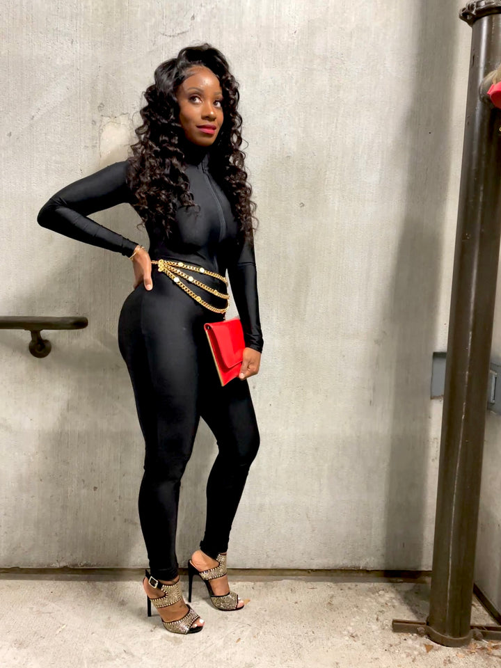 Black Shinny Jumpsuit
