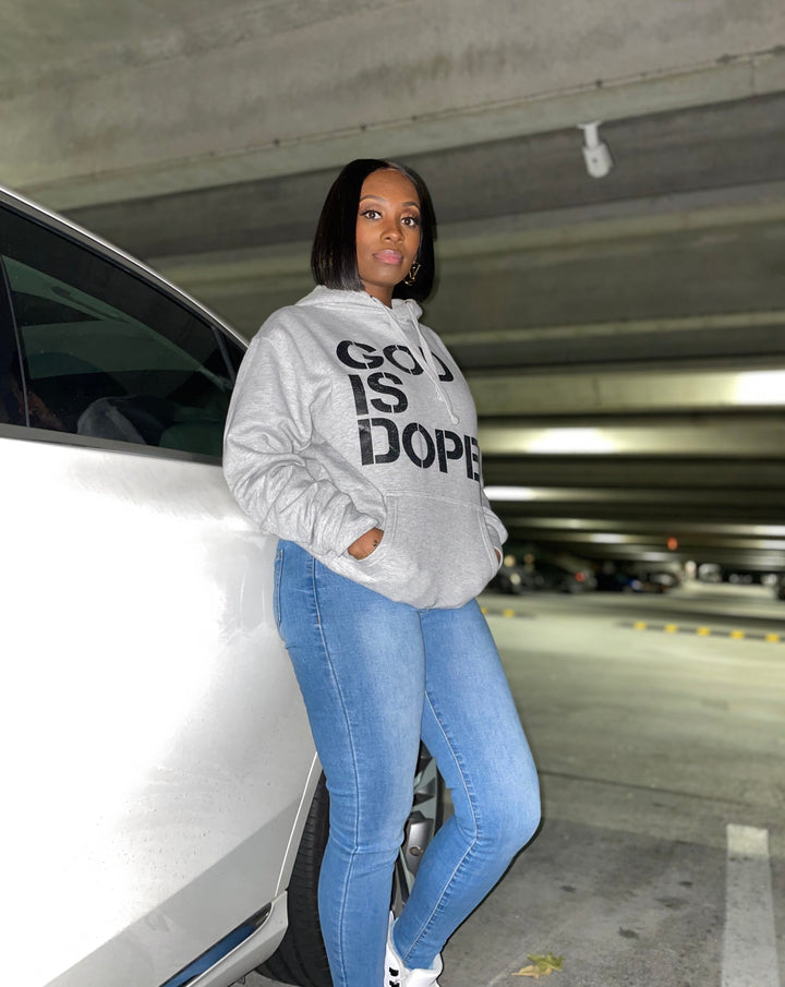 Grey God Is Dope Hoodie