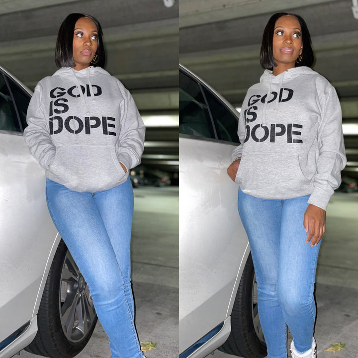 Grey God Is Dope Hoodie