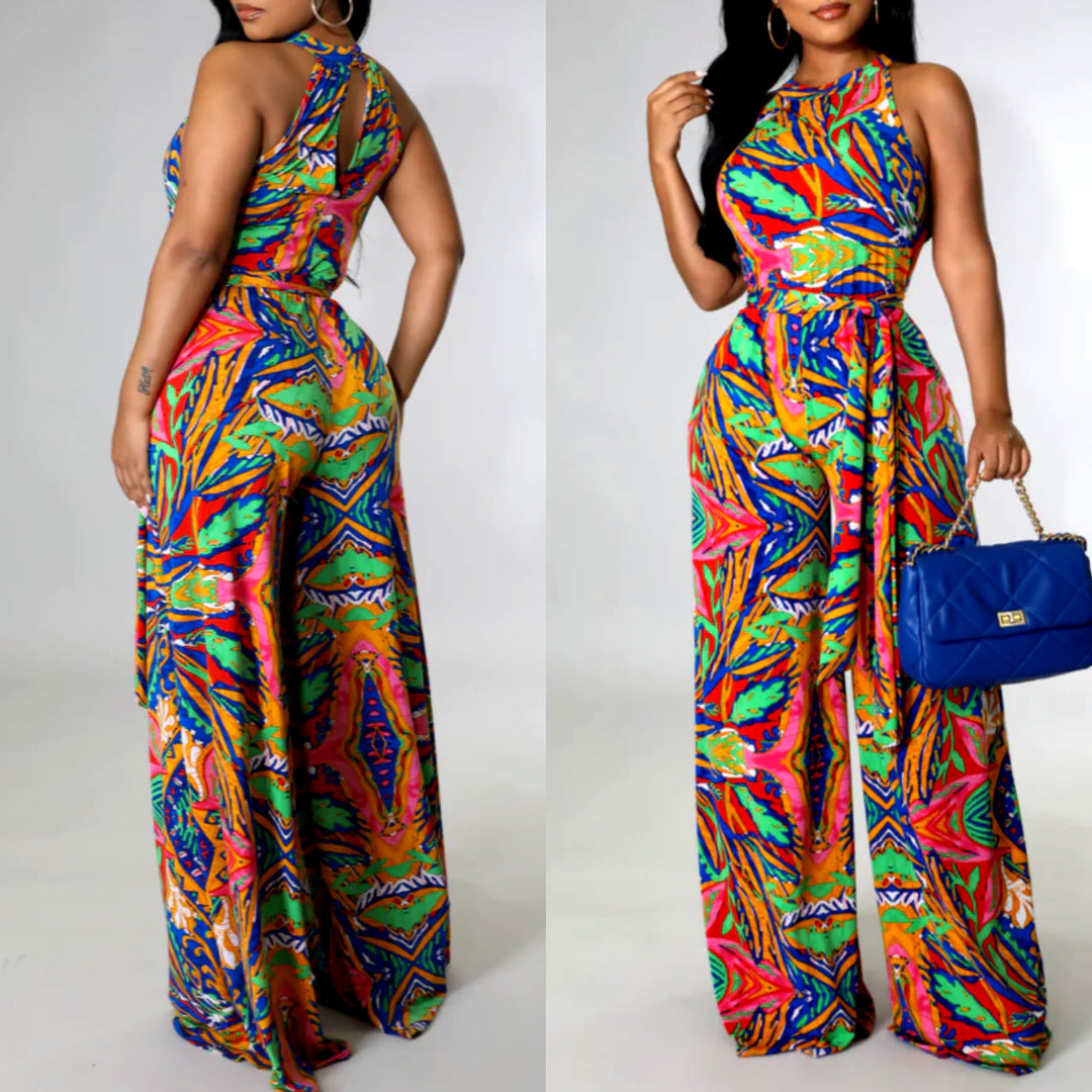 Wild African Print Jumpsuit