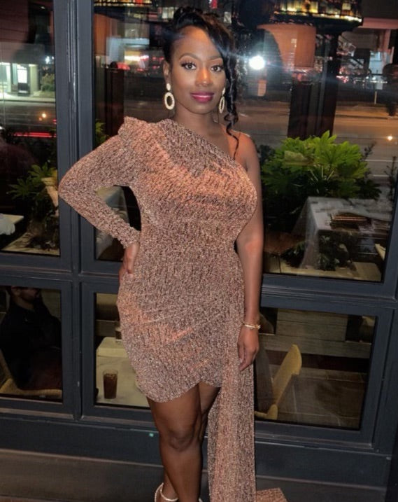 Empress Gold Glitter Dress