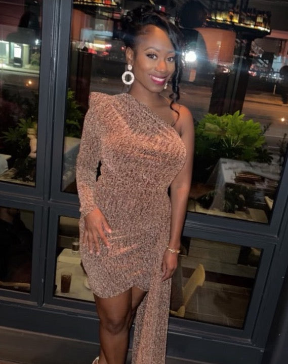 Empress Gold Glitter Dress