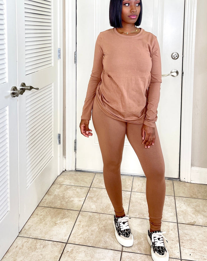 Cotton Casual Legging Pant Set