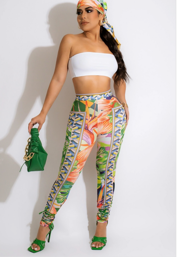 RAIN FOREST PANTS + Scarf