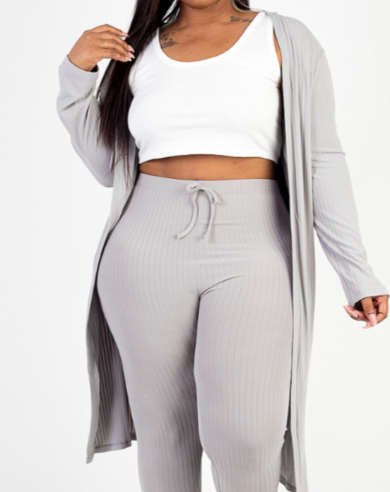 Plus Size Cardigan Set