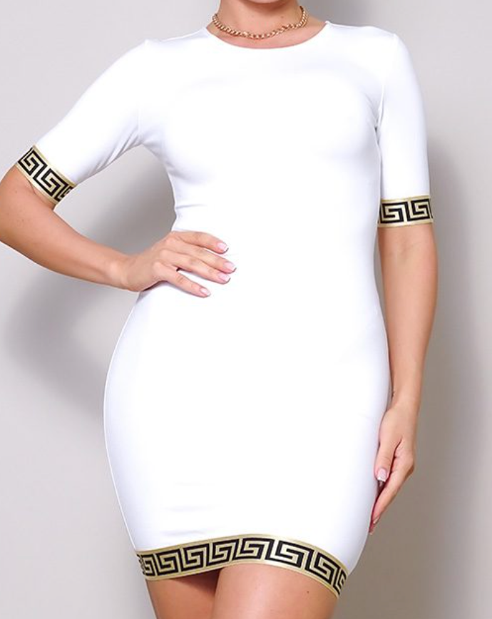 Geo Trim Babe Dress
