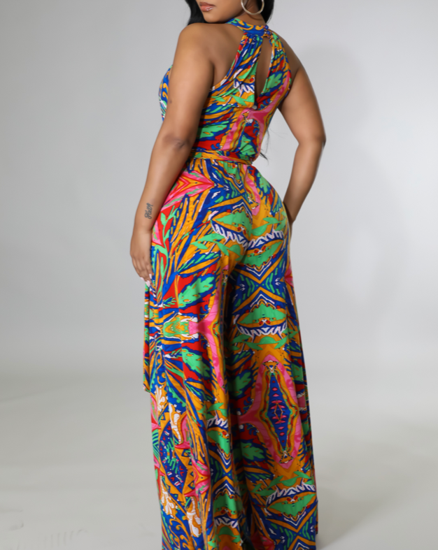 Wild African Print Jumpsuit